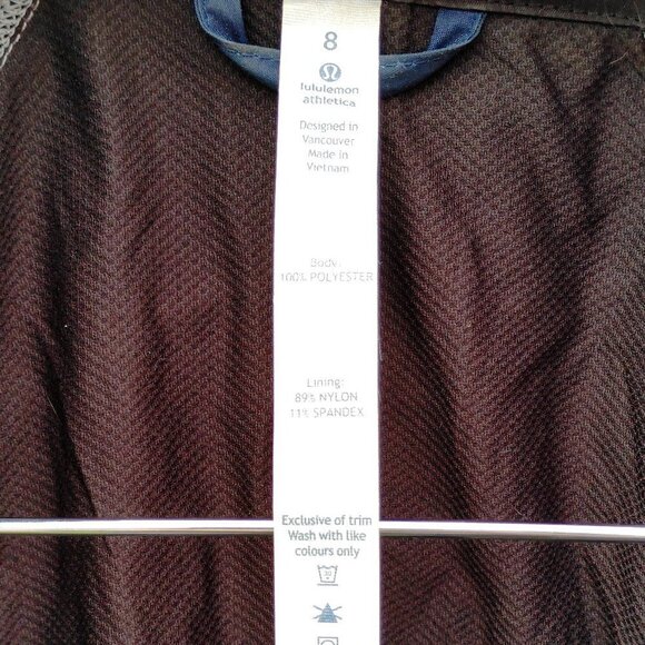 Lululemon Gather And Sprint Jacket Ghost Dot Deep Navy Black / Black Siz… - Picture 9 of 10
